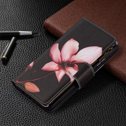 Funda de bolsillo con cremallera Samsung Galaxy A22 5G Flor
