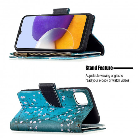 Funda de árbol con cremallera para Samsung Galaxy A22 5G
