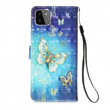 Para Samsung Galaxy j6 Plus/azul mariposa móvil funda