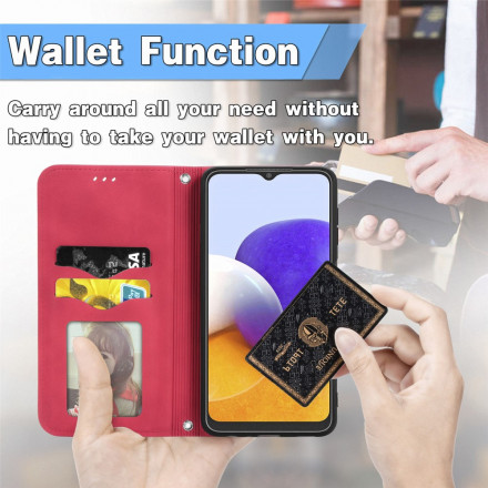 Flip Cover Samsung Galaxy A22 4G Leatherette Vintage
