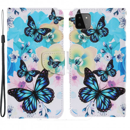 Funda Samsung Galaxy A22 5G Mariposas y flores de verano