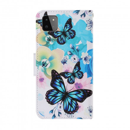Funda Samsung Galaxy A22 5G Mariposas y flores de verano