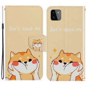 Funda con colgante para Samsung Galaxy A22 5G Cat Don't Touch Me