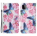 Funda Samsung Galaxy A22 5G Mariposas Florales Lanyard