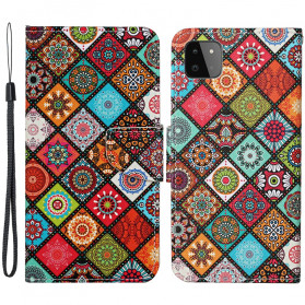 Funda Samsung Galaxy A22 5G Patchwork Mandalas con colgante