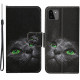 Funda para Samsung Galaxy A22 Green Eyes Cat con colgante