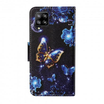 Funda con colgante de mariposa para el Samsung Galaxy A22 4G