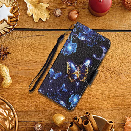 Funda con colgante de mariposa para el Samsung Galaxy A22 4G