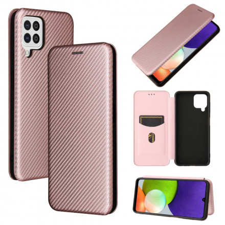 Flip Cover Samsung Galaxy A22 4G Fibra de Carbono