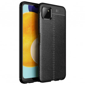 Funda de piel Samsung Galaxy A22 5G efecto lichi doble línea