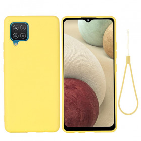 Funda de silicona líquida con colgante para el Samsung Galaxy A22 4G
