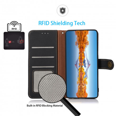 Funda de cuero genuino Samsung Galaxy A22 5G KHAZNEH RFID Funda de cuero genuino Samsung Galaxy A22 5G KHAZNEH RFID