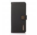 Funda de cuero genuino Samsung Galaxy A22 5G KHAZNEH RFID