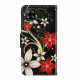 Funda Samsung Galaxy A22 4G Flores de colores con colgante