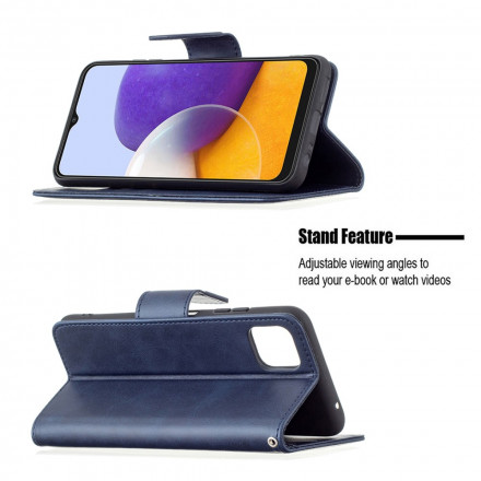 Funda Samsung Galaxy A22 5G solapa oblicua lisa Funda Samsung Galaxy A22 5G solapa oblicua lisa