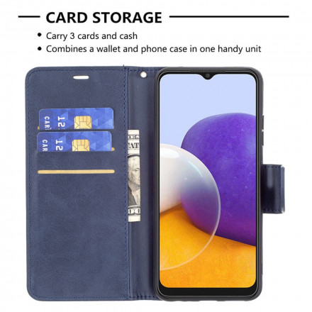 Funda Samsung Galaxy A22 5G solapa oblicua lisa Funda Samsung Galaxy A22 5G solapa oblicua lisa