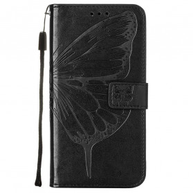 Funda con diseño de mariposa para Samsung Galaxy A22 5G con colgante