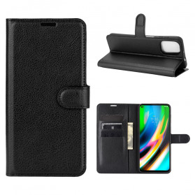 Funda de lichi clásica para el Moto G9 Plus