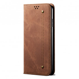 Flip Cover Vivo V21 5G Leatherette Jeans Texture