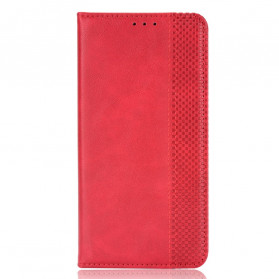 Flip Cover Vivo V21 5G Efecto Cuero Estilo Vintage