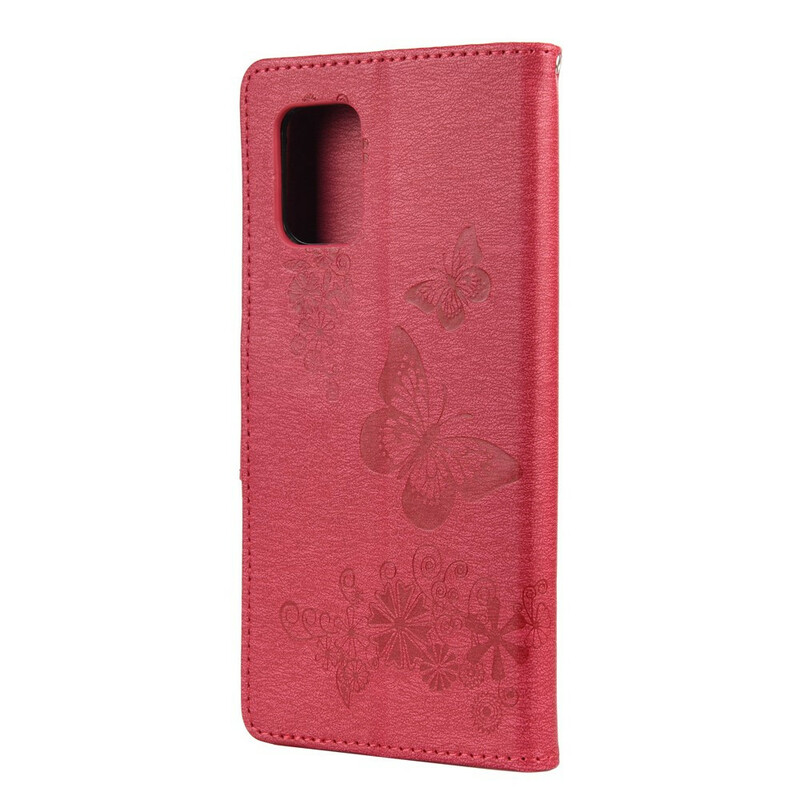 Funda Xiaomi Mi 10 Lite Solo Mariposas con Colgante Funda Xiaomi Mi 10 Lite Solo Mariposas con Colgante