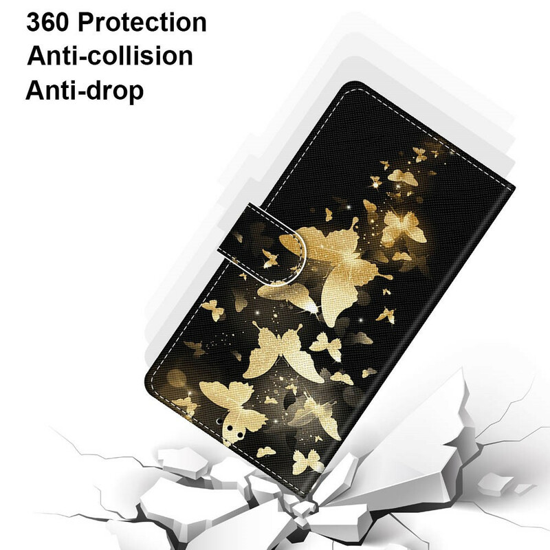 Xiaomi Mi 10T / 10T Pro Gold Butterfly Funda