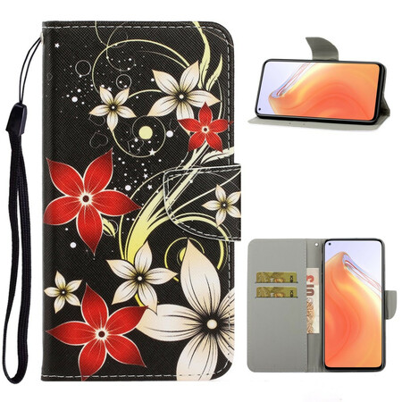 Xiaomi Mi 10T / 10T Pro Funda con colgante de flores de colores