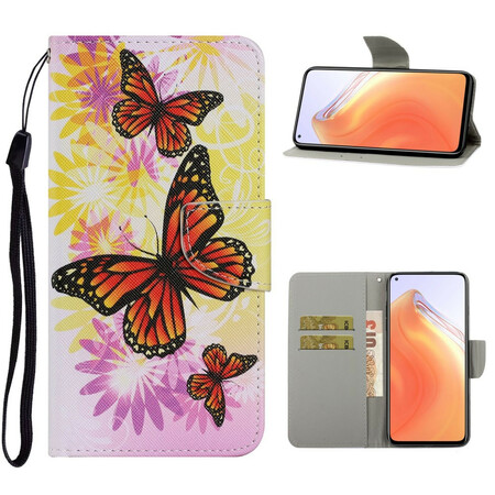 Xiaomi Mi 10T / 10T Pro Funda Mariposas y flores de verano
