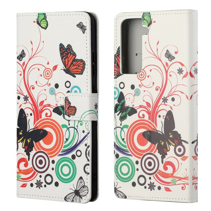 Funda Samsung Galaxy S21 FE Mariposas y Flores