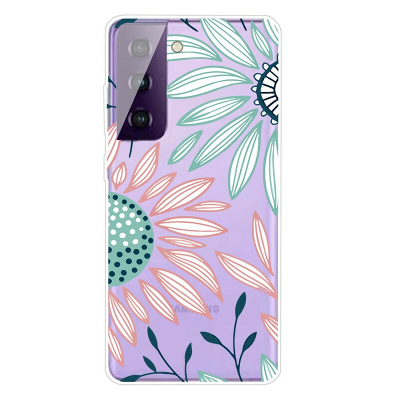 Funda de flor transparente para Samsung Galaxy S20 FE