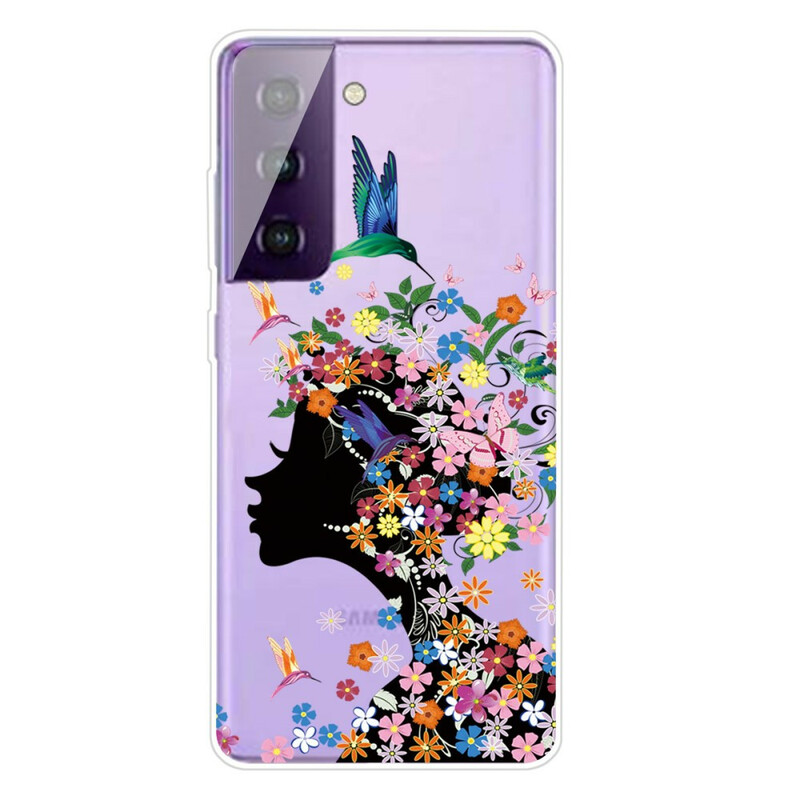 Funda Samsung Galaxy S21 FE Cabeza bonita florecida