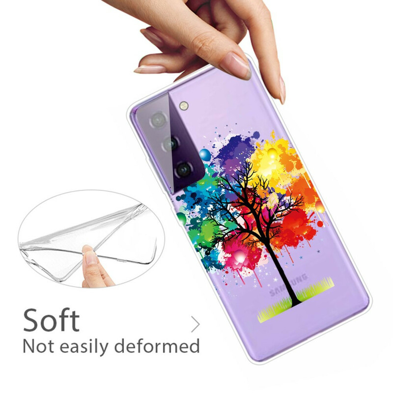 Funda de árbol de acuarela para Samsung Galaxy S21 FE