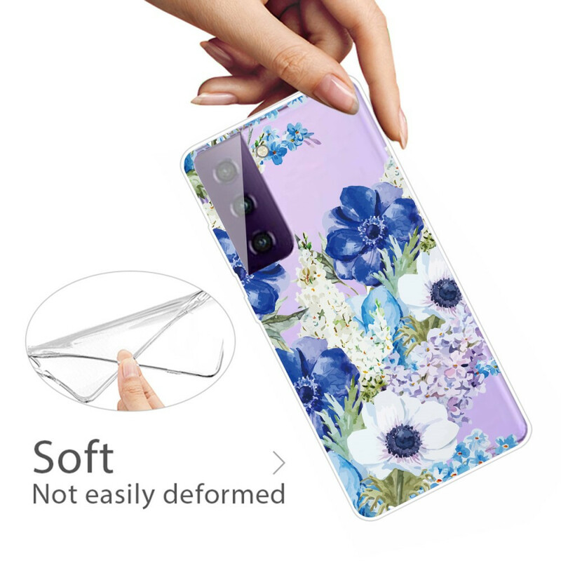 Funda de flor de acuarela para Samsung Galaxy S21 FE