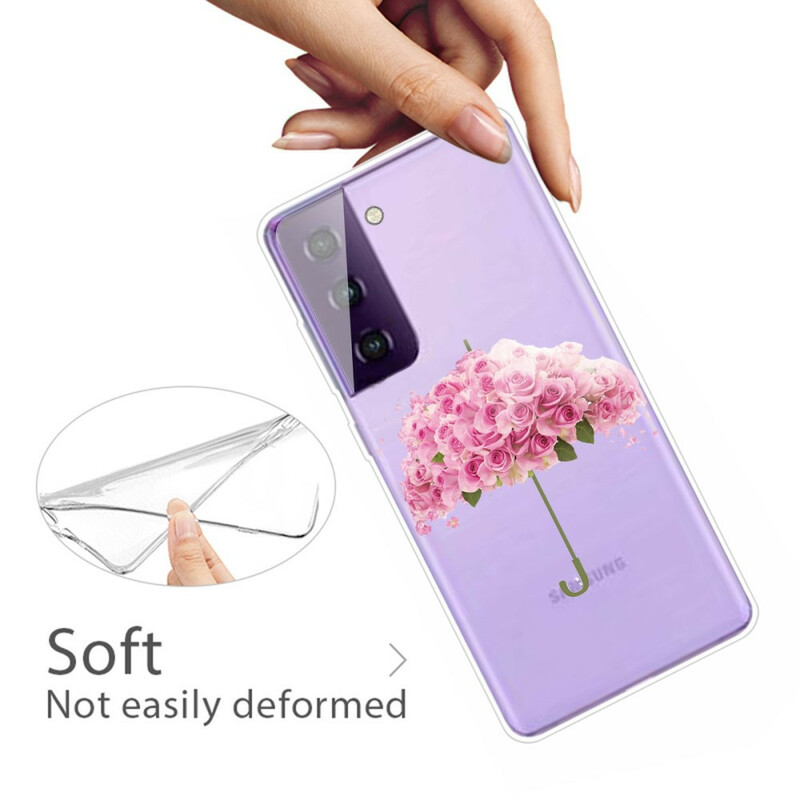 Funda de paraguas para el Samsung Galaxy S21 FE en color rosa