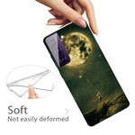 Funda flexible Samsung Galaxy S21 FE Moon Man