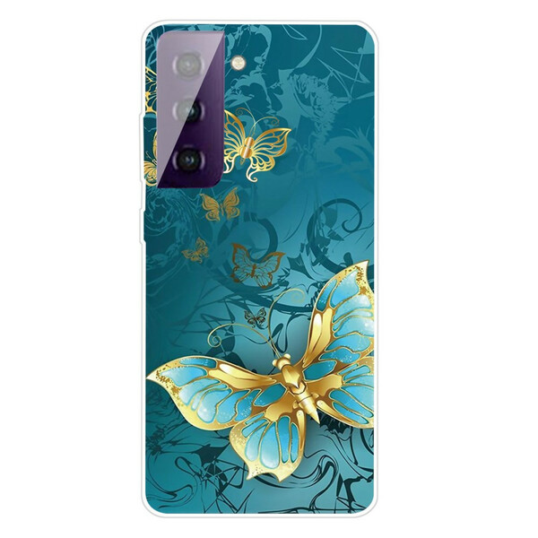 Funda flexible de mariposas para Samsung Galaxy S21 FE 5G