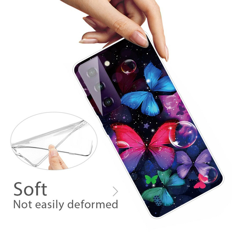 Samsung Galaxy S21 FE 5G Funda flexible de mariposas