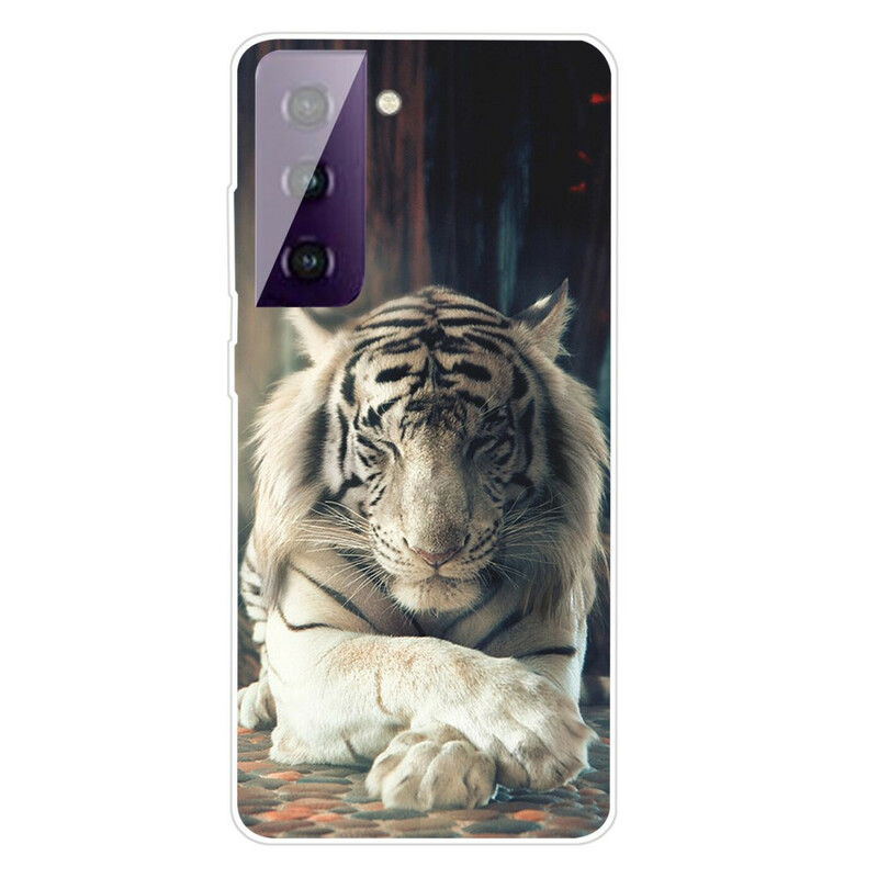 Funda flexible de tigre para el Samsung Galaxy S21 FE