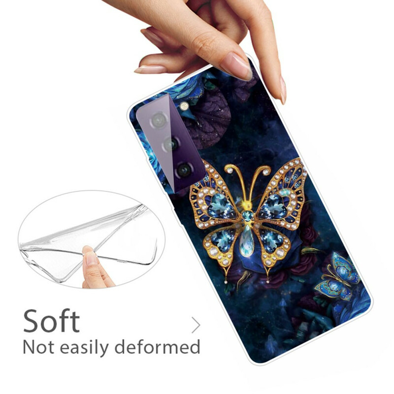 Funda Samsung Galaxy S21 FE Varias mariposas