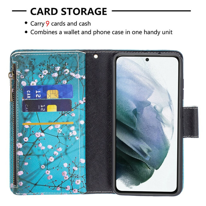 Funda Samsung Galaxy S21 FE con bolsillo con cremallera Funda Samsung Galaxy S21 FE con bolsillo con cremallera