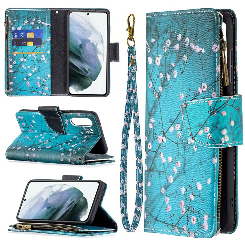 Funda Samsung Galaxy S21 FE con bolsillo con cremallera Funda Samsung Galaxy S21 FE con bolsillo con cremallera