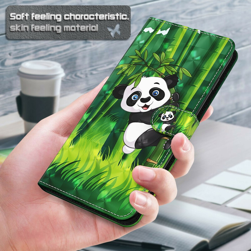 Funda de bambú y panda para el Xiaomi Redmi 9T / Note 9