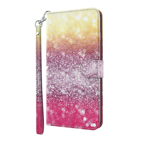 Xiaomi Redmi 9T / Note 9 Glitter Gradient Funda Magenta