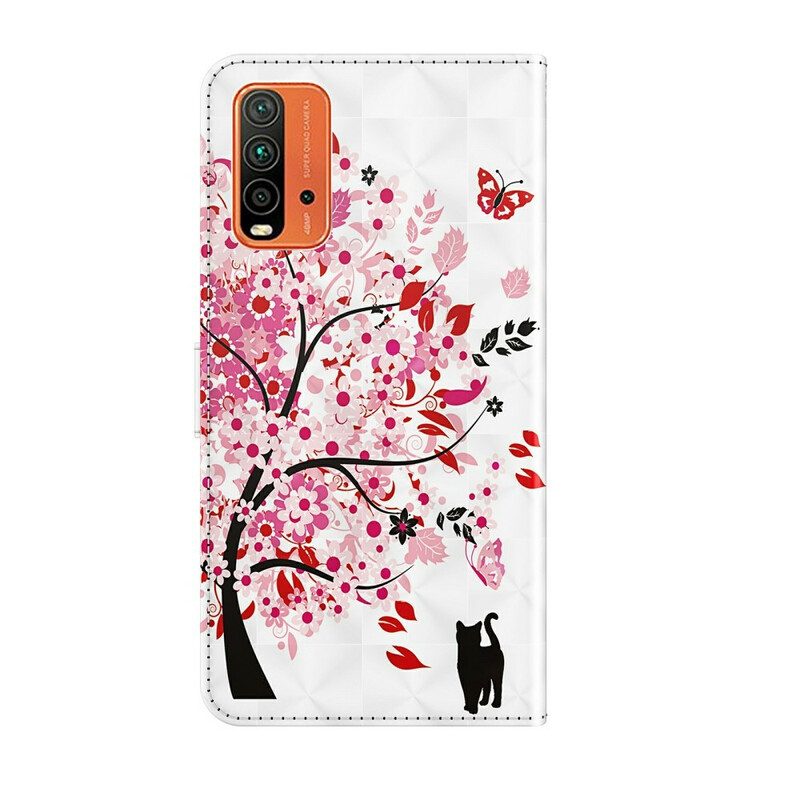 Xiaomi Redmi 9T / Note 9 Funda Pink Tree