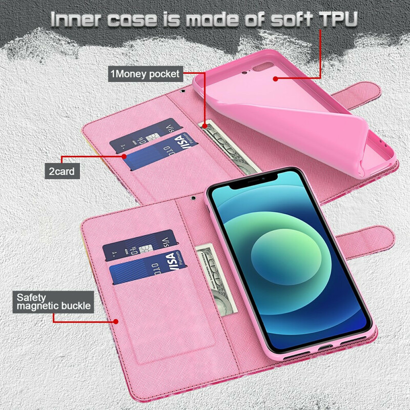 Xiaomi Redmi 9T / Note 9 Funda Pink Tree