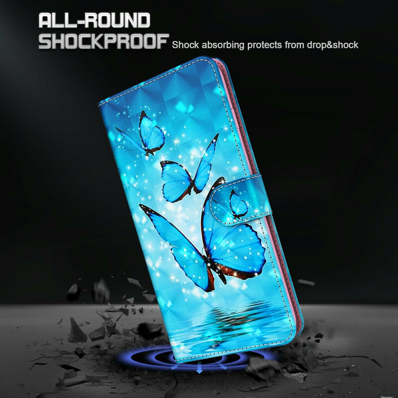 Funda Xiaomi Redmi 9T / Note 9 Flying Blue Butterflies