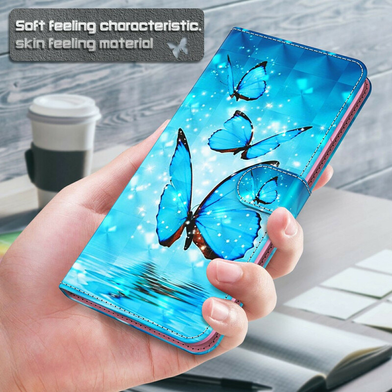 Funda Xiaomi Redmi 9T / Note 9 Flying Blue Butterflies