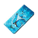 Funda Xiaomi Redmi 9T / Note 9 Flying Blue Butterflies