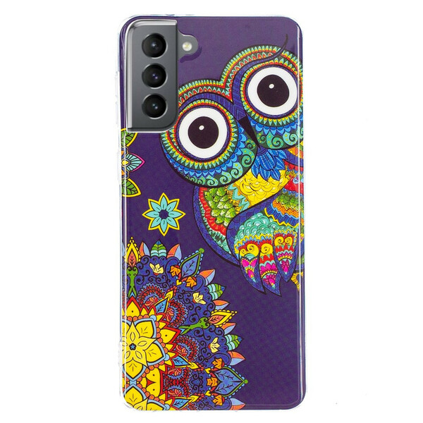 Funda fluorescente para Samsung Galaxy S21 FE Owl