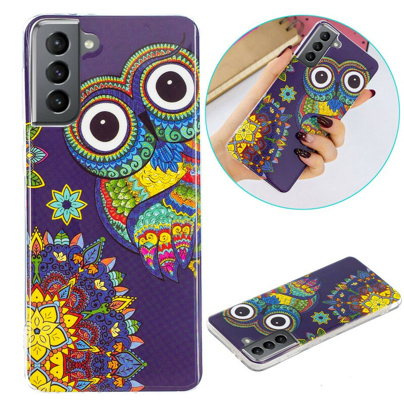 Funda fluorescente para Samsung Galaxy S21 FE Owl